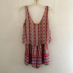 Paisley & Boho Chiche Romper w/Lace Size S W/ Pockets